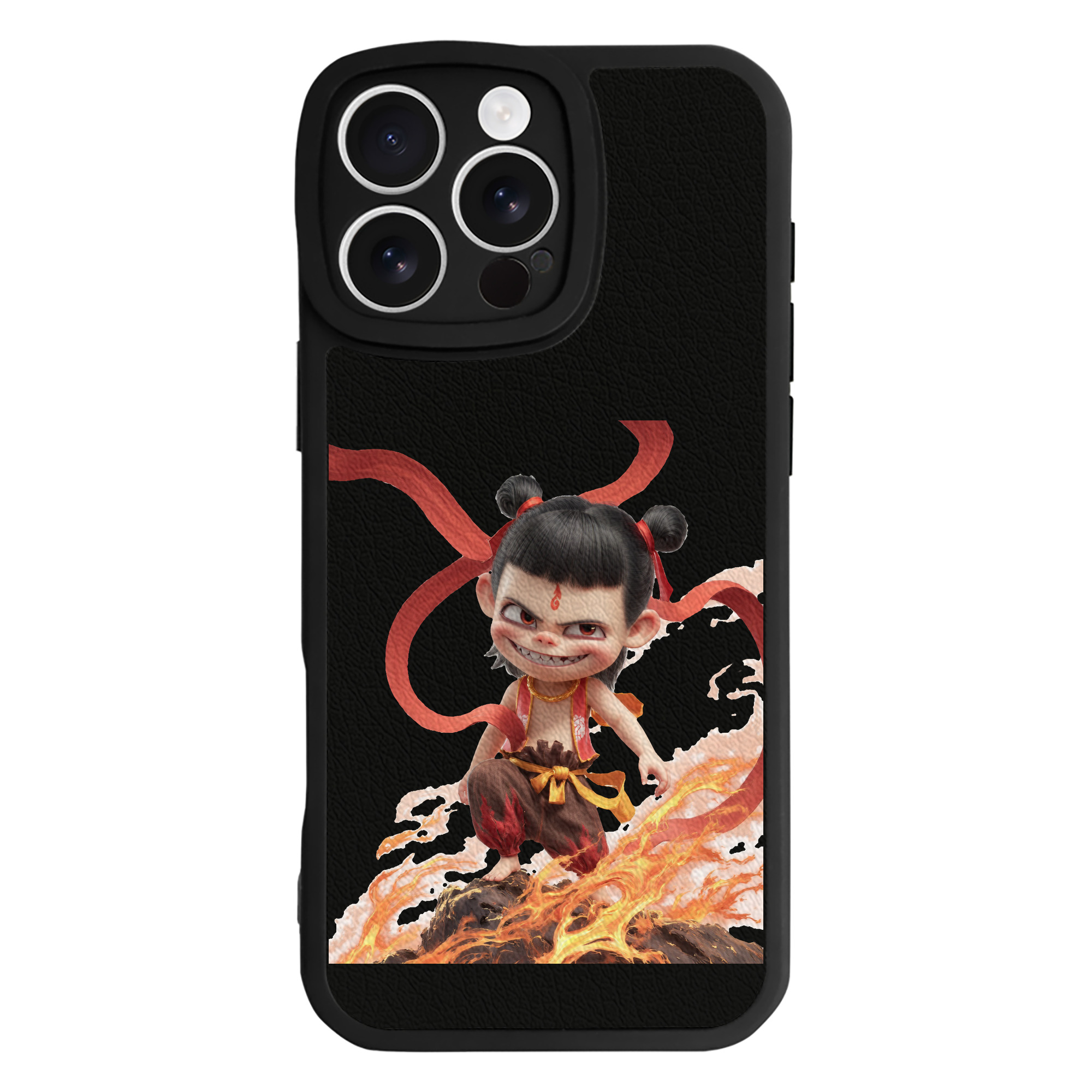 （画像用） Ne Zha 2 ナタ 魔童の大暴れ 【iPhone 16シリーズ対応】シリコンスマホケース（レザー調） 材質：シリコン
